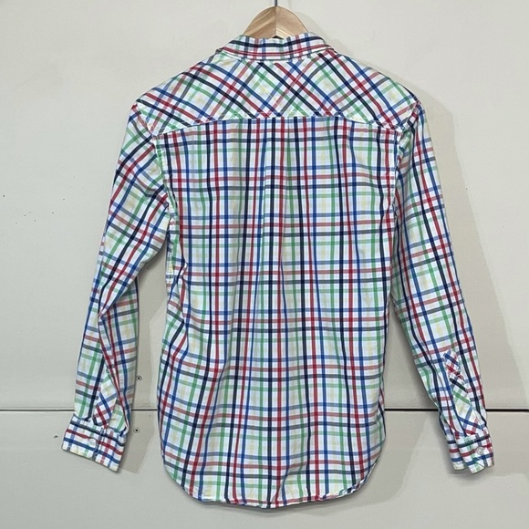 Lot of 2 Tommy Hilfiger boys plaid long sleeve Sz M 12-14 - Picture 3 of 7